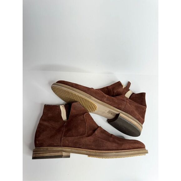 Kelsi Dagger Boots Size 10 Women’s Suede Upper Ruched Coffee Bean Brown Booties - Picture 6 of 11